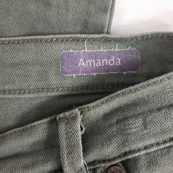 Gloria Vanderbilt Womens Jeans Size 16 Amanda Green Denim Stretch Straight Leg - Picture 10 of 10